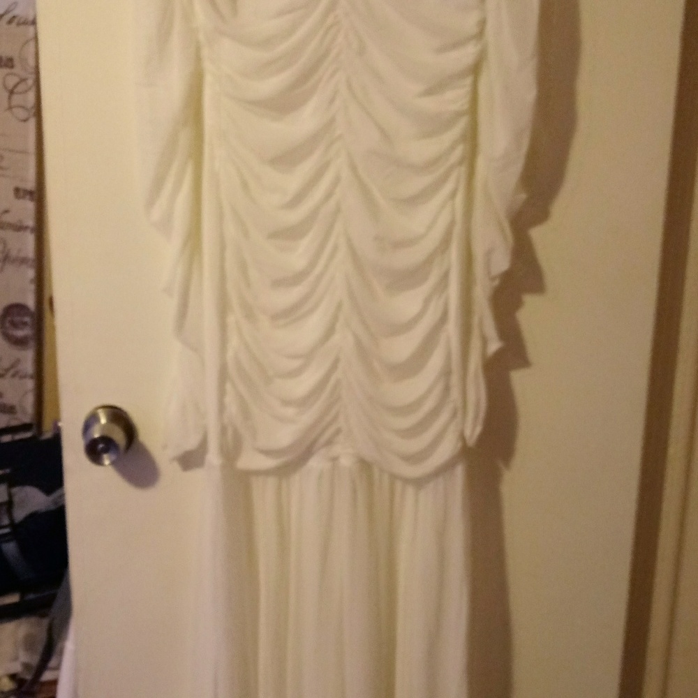 White sheer cardI b dress